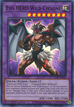 LDS3-EN030 Evil HERO Wild Cyclone (Red)