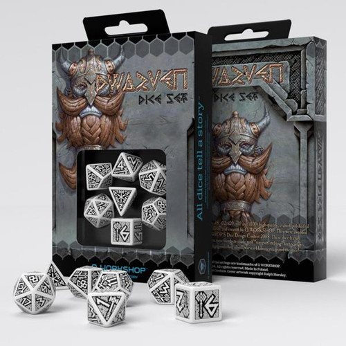 Dwarven - Dice Set: White & Black