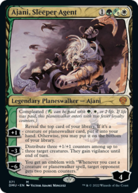 Ajani, Sleeper Agent (Phyrexian Frame Foil) | Dominaria United