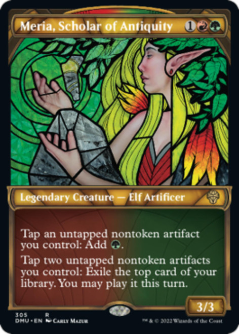 Meria, Scholar of Antiquity (Stained Glass)