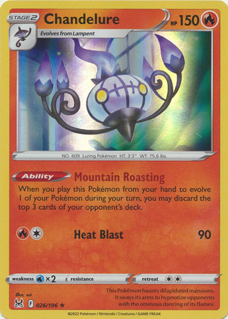 SWSH Lost Origin 026/196 Chandelure (Holo)