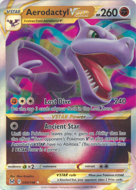 Pokemon Trading Card Game 179/196 Aerodactyl V : Rare Ultra Card : SWSH-11  Lost Origin - Trading Card Games from Hills Cards UK
