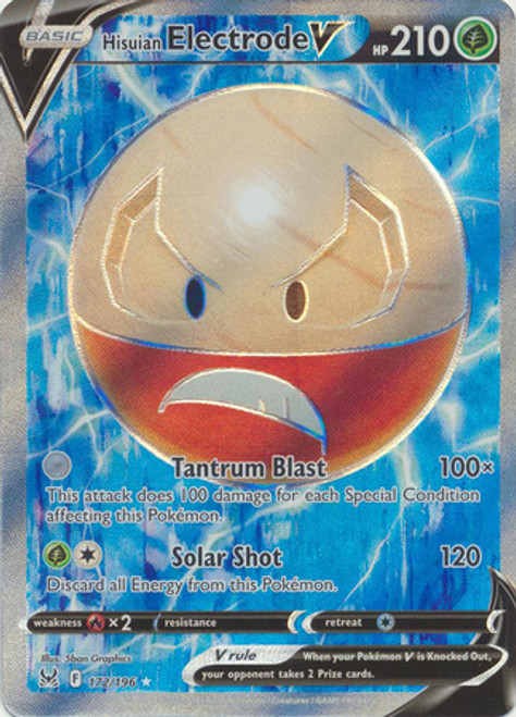 SWSH Lost Origin 172/196 Hisuian Electrode V (Full Art)