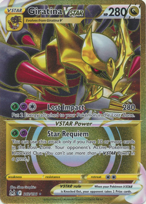 GIRATINA V 185/196 Full Art Ultra Rare Lost Origin Pokemon Card NM