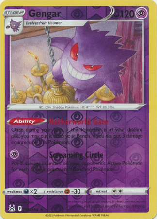 SWSH Lost Origin 066/196 Gengar (Reverse Holo)