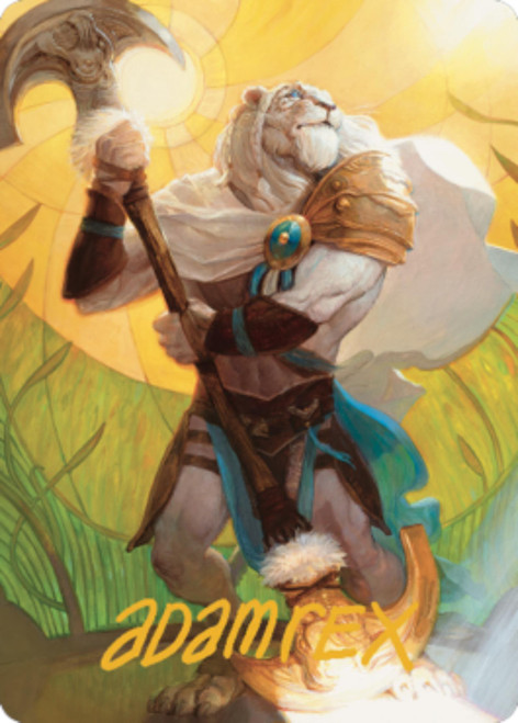 Ajani, Sleeper Agent (#42) Art Card (Gold Stamped) | Dominaria United