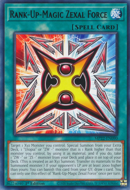 MP22-EN090 Rank-Up-Magic Zexal Force