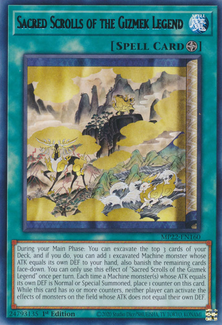 MP22-EN160 Sacred Scrolls of the Gizmek Legend