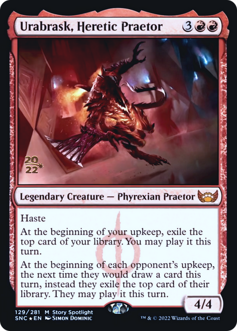 Urabrask, Heretic Praetor (Prerelease foil)