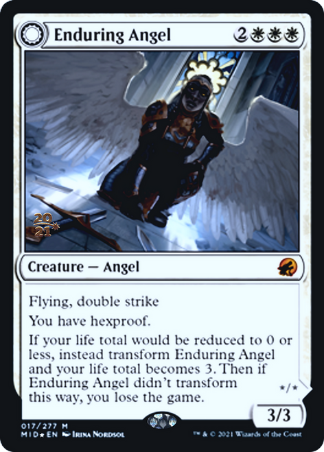 Enduring Angel // Angelic Enforcer (Prerelease foil) | Innistrad: Midnight Hunt