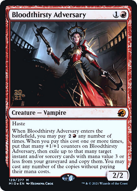 Bloodthirsty Adversary (Prerelease foil) | Innistrad: Midnight Hunt