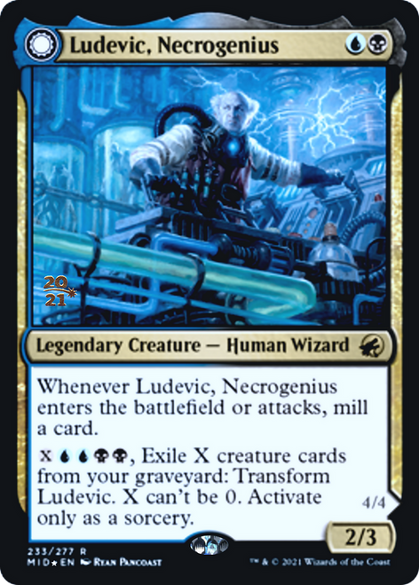 Ludevic, Necrogenius // Olag, Ludevic's Hubris (Prerelease foil)