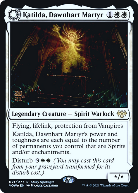 Katilda, Dawnhart Martyr // Katilda's Rising Dawn (Prerelease foil) | Innistrad: Crimson Vow