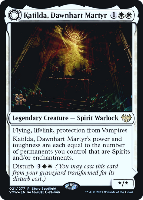 Katilda, Dawnhart Martyr // Katilda's Rising Dawn (Prerelease foil)
