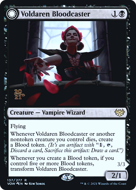 Voldaren Bloodcaster // Bloodbat Summoner (Prerelease foil)