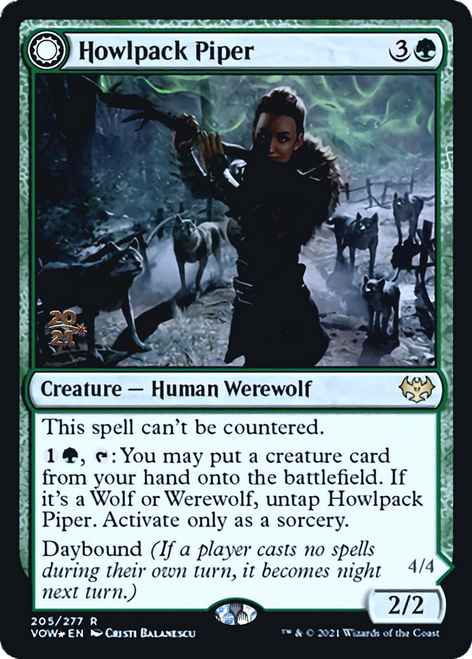 Howlpack Piper // Wildsong Howler (Prerelease foil) | Innistrad: Crimson Vow