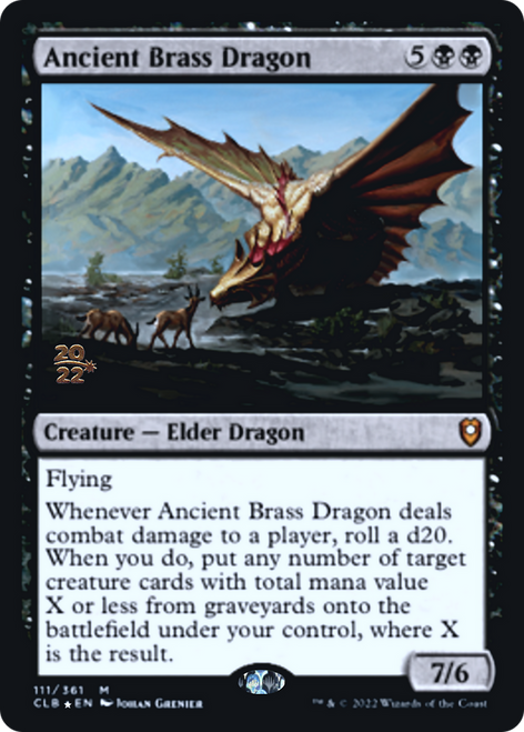 Ancient Brass Dragon (Prerelease foil)