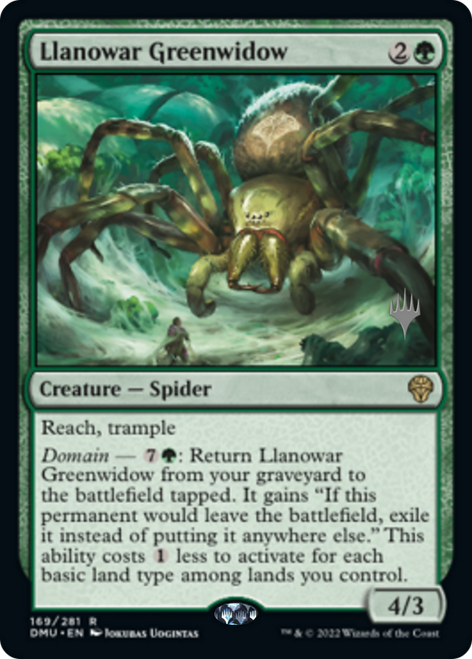 Llanowar Greenwidow (Promo Pack foil)