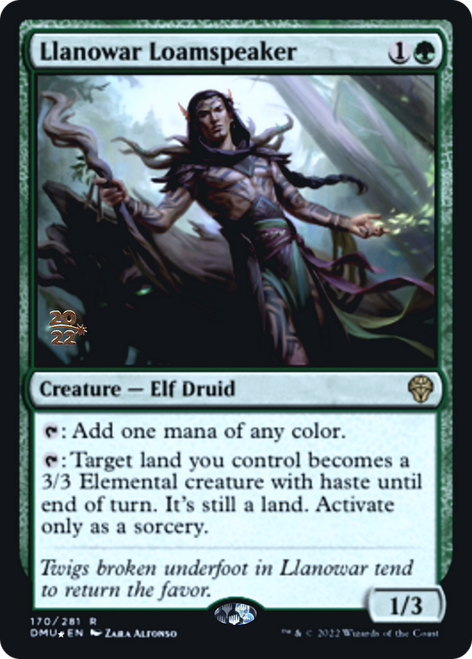 Llanowar Loamspeaker (Prerelease foil)
