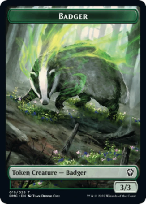 Dominaria United - Bird (#2) / Badger (foil) Token