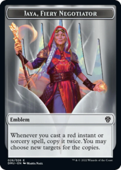 Dominaria United - Soldier / Jaya, Fiery Negotiator Emblem (foil) Token