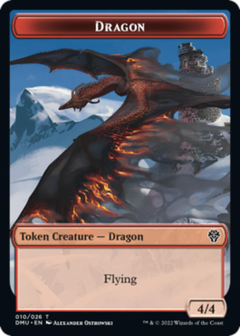 Dominaria United - Dragon / Saproling (foil) Token