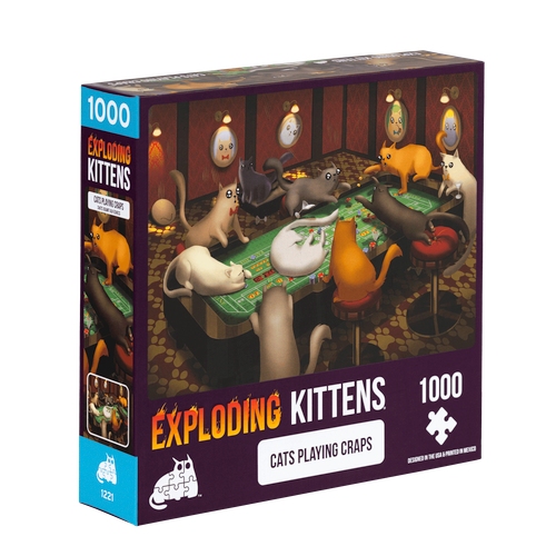 Cats Playing Craps Jigsaw Puzzle (1000 piece)