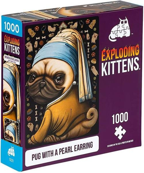 Pug with a Pearl Earring Jigsaw Puzzle (1000 piece)