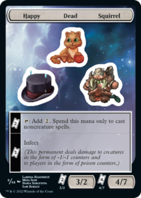 Happy / Dead / Squirrel Sticker Sheet