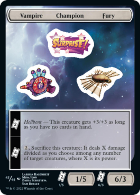 Vampire / Champion / Fury Sticker Sheet