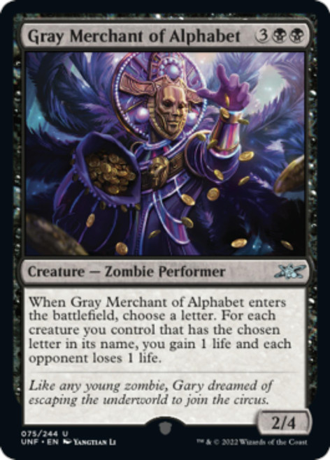 Gray Merchant of Alphabet (Galaxy foil)