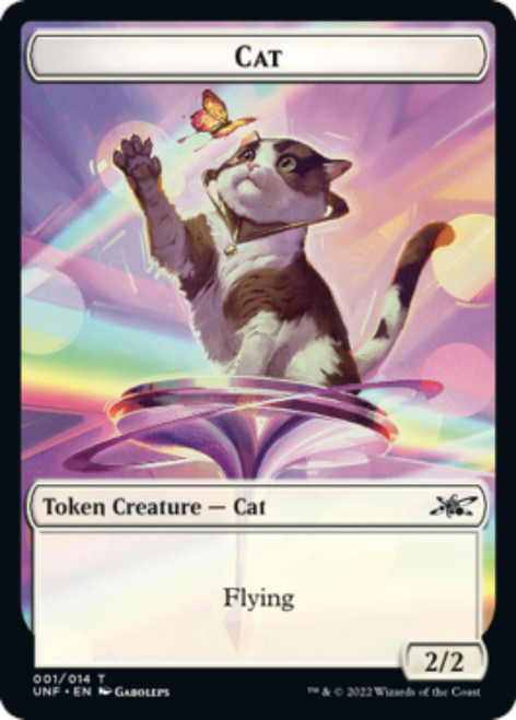 Unfinity Cat / Treasure #12 Token (foil)