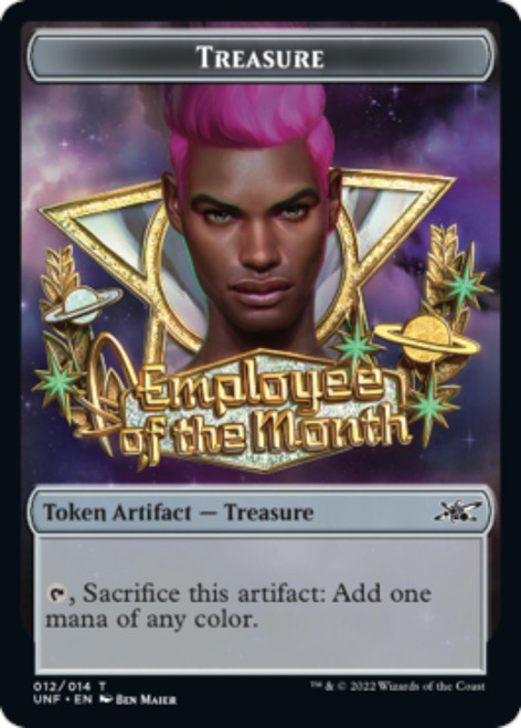 Unfinity Clown Robot #3 / Treasure #12 Token (foil)