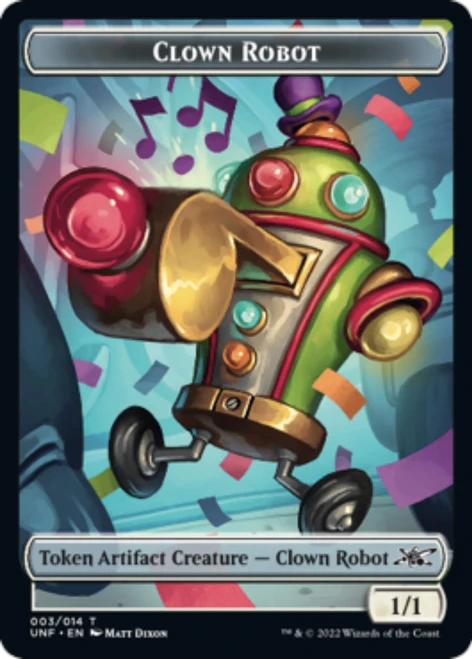 Unfinity Clown Robot #3 / Treasure #12 Token (foil)