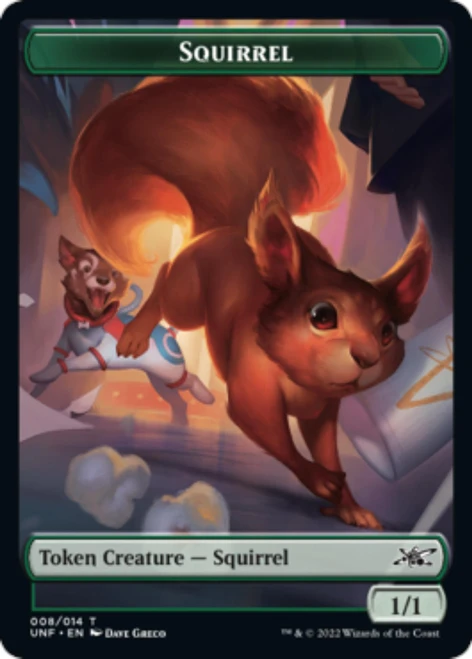 Unfinity Squirrel / Treasure #12 Token (foil)