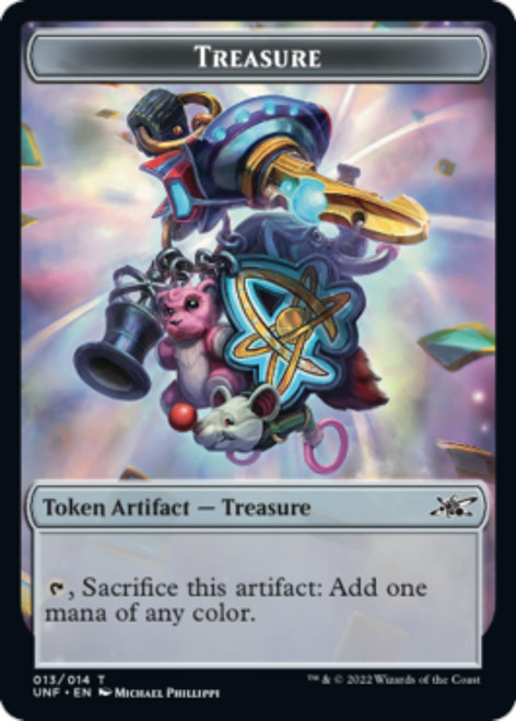 Unfinity Squirrel / Treasure #13 Token (foil)