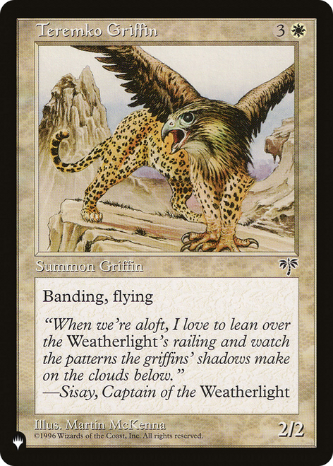 Teremko Griffin (The List Reprint)