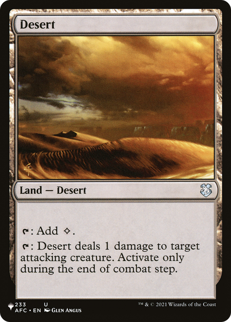 Desert (The List Reprint)