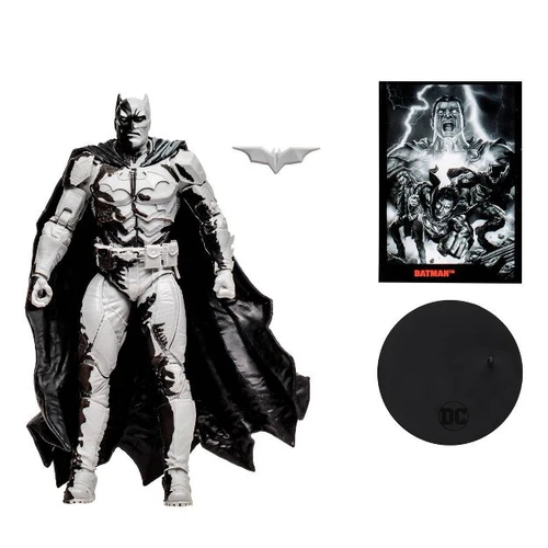 Page Punchers: Batman (Line Art Variant) 7-Inch figure with Black Adam Comic