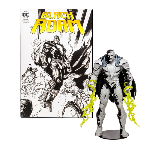 Page Punchers: Black Adam (Line Art Variant) 7-Inch figure with Black Adam Comic
