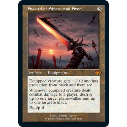 Sword of Sinew and Steel (Retro Frame) (foil)