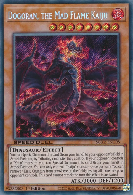 SGX2-ENC08 Dogoran, the Mad Flame Kaiju (Secret Rare)