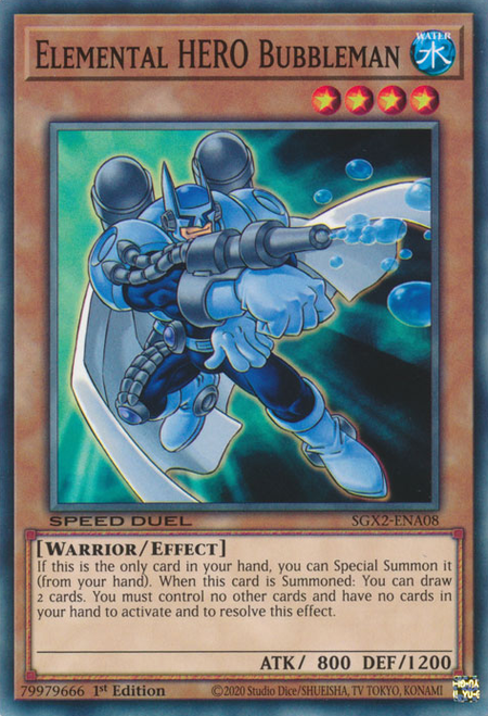 SGX2-ENA08 Elemental HERO Bubbleman (Common)