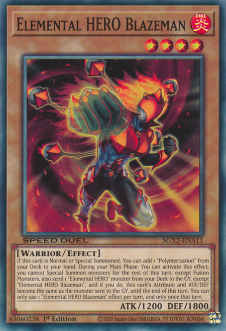 SGX2-ENA11 Elemental HERO Blazeman