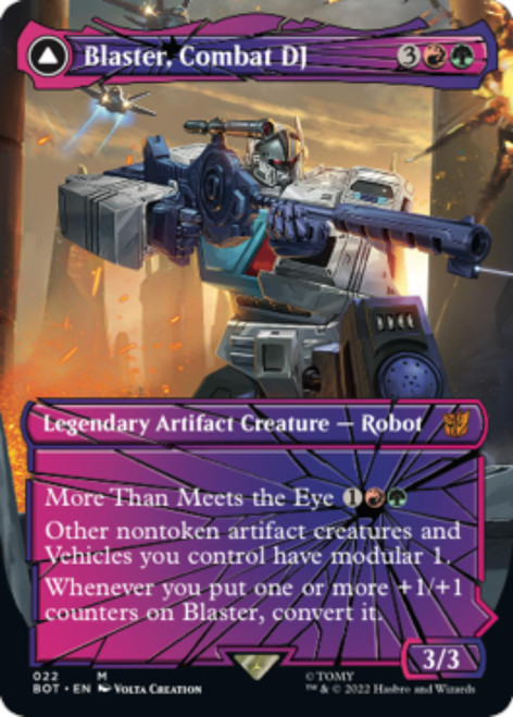 Blaster, Combat DJ // Blaster, Morale Booster (Shattered Glass Frame)