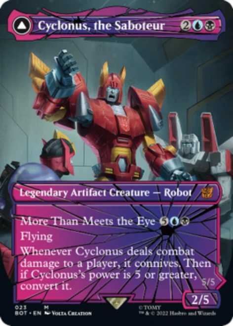 Cyclonus, the Saboteur // Cyclonus, Cybertronian Fighter (Shattered Glass Frame)