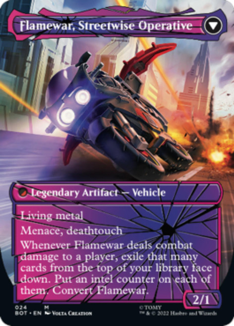 Flamewar, Brash Veteran // Flamewar, Streetwise Operative (Shattered Glass Frame)