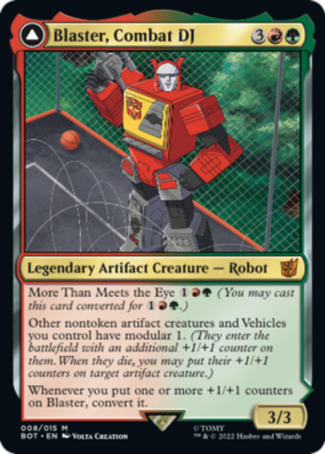 Blaster, Combat DJ // Blaster, Morale Booster (foil)