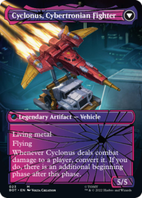 Cyclonus, the Saboteur // Cyclonus, Cybertronian Fighter (Shattered Glass Frame foil)