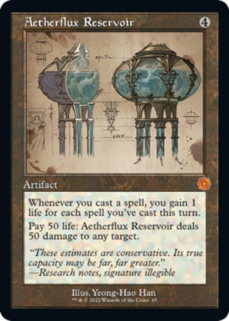 Aetherflux Reservoir (Schematic Art) | The Brothers' War Retro Artifacts